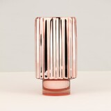 OD RĘKI Morlano Glamour, elegancki szklany wazon, różowe złoto, wys.30cm