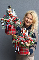 flowerbox świąteczny, Dziadek do Orzechów, wym. 42x34cm