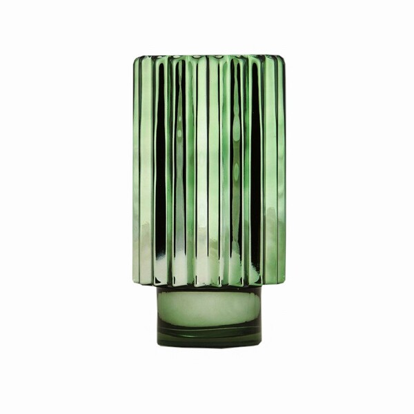 Morlano Glamour, elegancki szklany wazon, zielony, wys.20.5cm