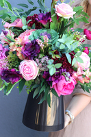 Settia, bukiet nagrobny we flakonie, dł.75cm