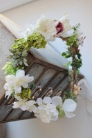 Flossy, komunijny kwiatowy wianek na głowę, rozmiar uniwersalny