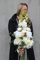 bukiet / dekoracja nagrobna Biel, dł.88cm