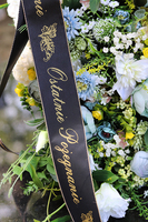 kompozycja / wiązanka pogrzebowa, Niebieska Poświata, dł.65cm 