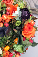 jesienny pomarańczowy wianek na drzwi Orangina, śr.32cm