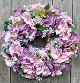 Fiolet na Wiosnę, bardzo gęsty wianek na drzwi, śr.40cm 