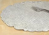 podkładka velvetowa owalna popiel 35x50cm