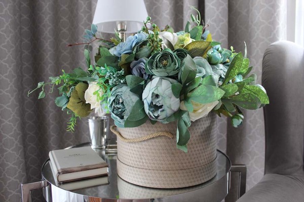 Blue Moon, bukiet / Flowerbox / kompozycja, wys.36cm