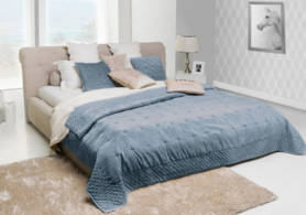 dekoracyjna narzuta velvetowa Exclusive błękit, wym.240x220cm