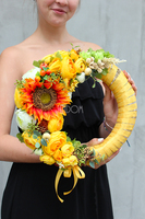 jesienny wianek Słonecznik, śr.34cm 