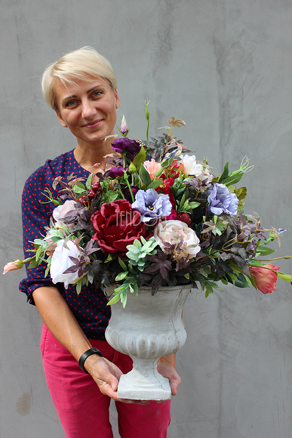 kompozycja kwiatowa / bukiet England nr4, wys.60cm,śr.40cm