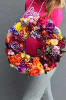 atrakcyjny tęczowy wianek Carmen Reminescence, śr.40cm