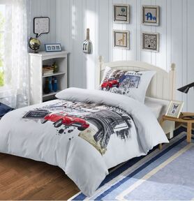 Paris, stylowa pościel młodzieżowa, 160x200cm + poszewka 70x80cm