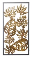 Jungle Haiti, złoty decor ścienny, wym.99.5x50x1cm