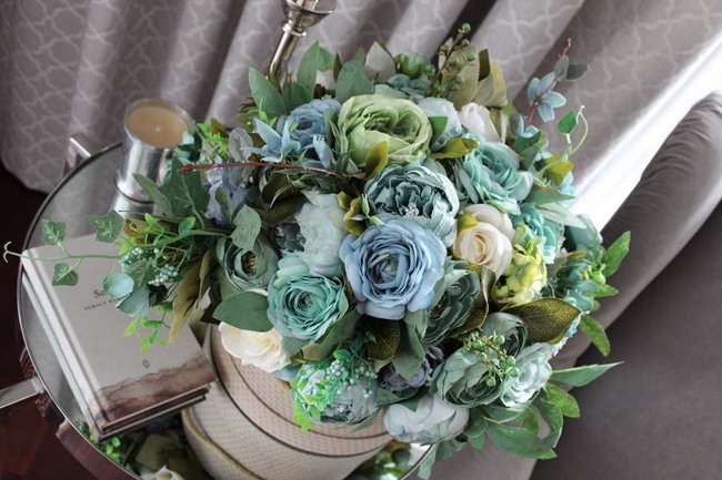 Blue Moon, bukiet / Flowerbox / kompozycja, wys.36cm