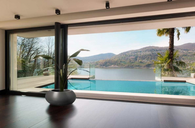 Fiberglass donica Circle Graphite 47x25cm