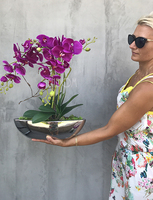 storczyk Fuksja w lustrzanej donicy Laos, wys.66cm