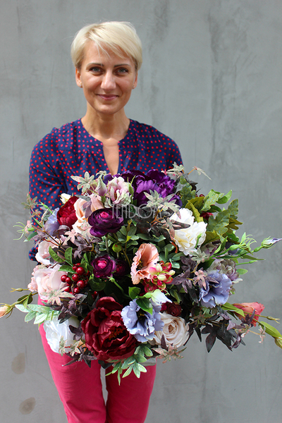 kompozycja kwiatowa / bukiet England nr4, wys.60cm,śr.40cm