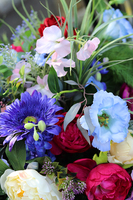 kompozycja / wiązanka pogrzebowa, Kolorowe Reminiscencje, dł.90cm