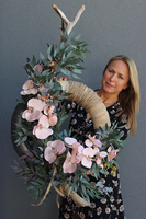 Elanea Orchid, efektowny wianek na drzwi, wym.53x115cm