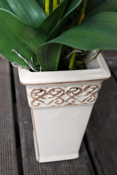 sztuczny storczyk Kassena w kolorze naturalnej bieli, wys.70cm