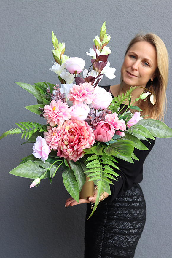 komplet dekoracji nagrobnych, Perra, wiązanka + bukiet