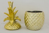 Ananas Gold, figurka ceramiczna / pojemnik, wys.33x15cm