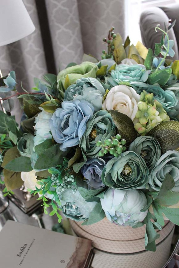 Blue Moon, bukiet / Flowerbox / kompozycja, wys.36cm