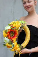 jesienny wianek Słonecznik, śr.34cm 