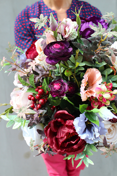 kompozycja kwiatowa / bukiet England nr4, wys.60cm,śr.40cm