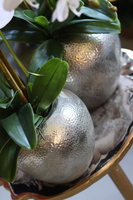 elegancki storczyk w srebrnym kulistym naczyniu, Kumari XL, wys.89cm 