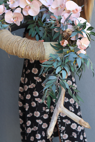 Elanea Orchid, efektowny wianek na drzwi, wym.53x115cm 