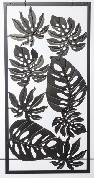 Jungle Haiti, złoty decor ścienny, wym.99.5x50x1cm 
