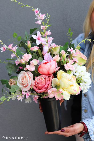 Janina Salea, komplet dekoracji nagrobnych, kompozycja + bukiet