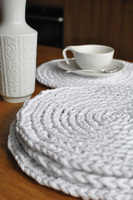 podkładki / maty kuchenne White, komplet 4 sztuk