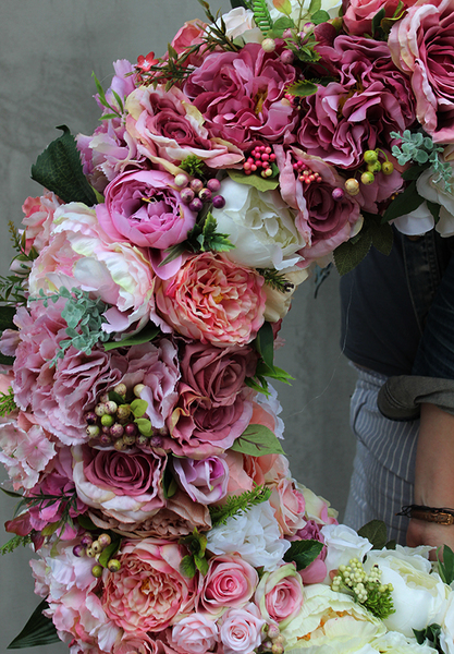 bardzo duży wianek na drzwi, Maria Antonina XXL, śr.90cm