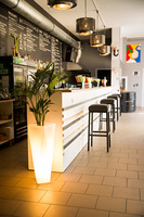 Rossa donica podświetlana światło ciepłe 38x75cm