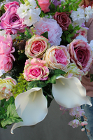 dekoracja / wiązanka nagrobna XL Różowa Aleja, dł.100cm 