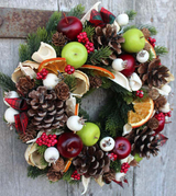 Jabuszka, świąteczny wianek / dekoracja, śr.27cm