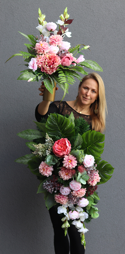 komplet dekoracji nagrobnych, Perra, wiązanka + bukiet