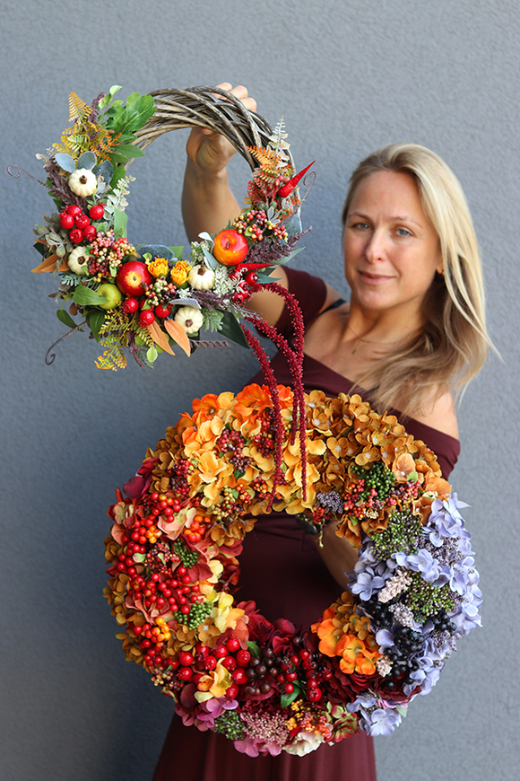 dekoracyjny wianek na drzwi Magia Jesieni, śr.50cm 