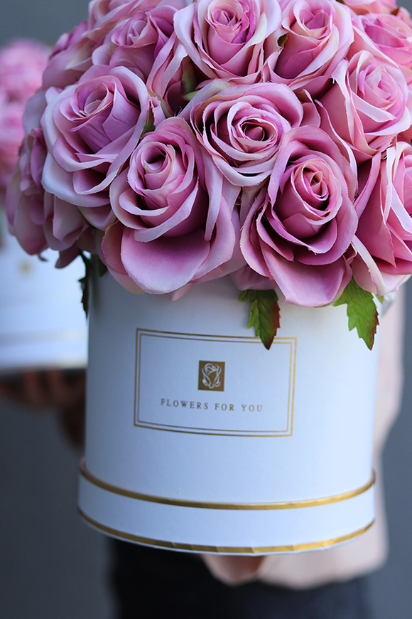 Excelsior, ekskluzywny flowerbox / kompozycja kwiatowa / bukiet, wys.33cm