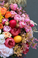 box / flowerbox z kolorowymi jajkami na Wielkanoc, Mullan, wys.44cm