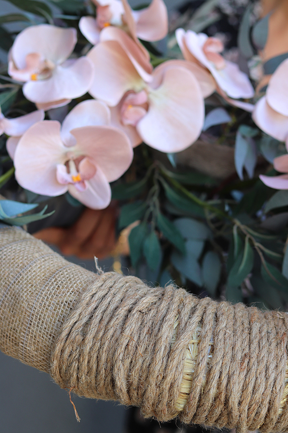 Elanea Orchid, efektowny wianek na drzwi, wym.53x115cm 