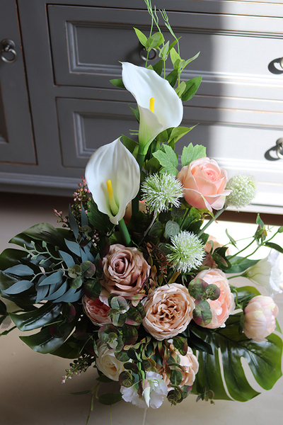 Maria Beige, bukiet/kompozycja nagrobna, wys.70cm