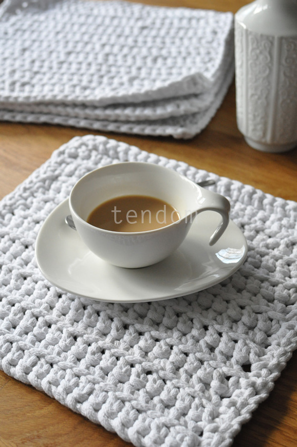 podkładki / maty kuchenne White, komplet 4 sztuk