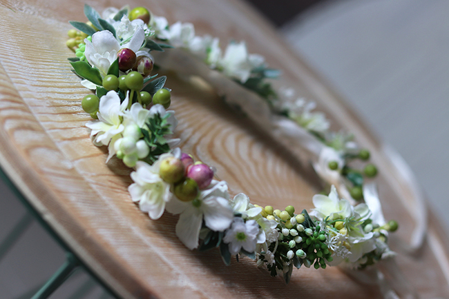 Lavinia, komunijny kwiatowy wianek na głowę, rozmiar uniwersalny