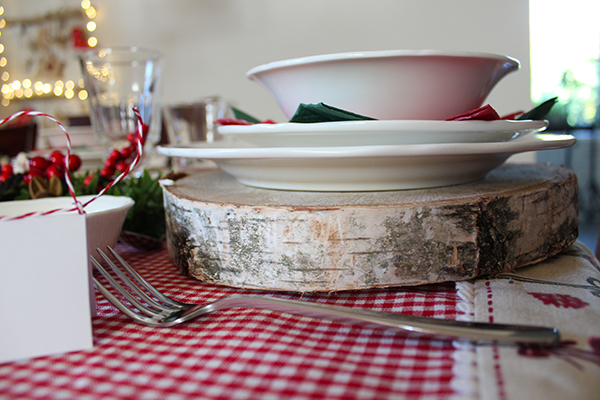 drewniana podstawka, plaster drewna Urokliwe Święta, wym.28cm