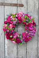 Fuksja Big ogromny wianek na drzwi, śr.45cm 