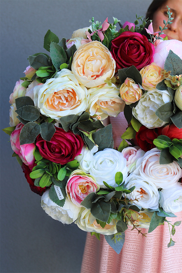 dwustronny gęsty wianek, Caryca Katarzyna, śr.35cm 