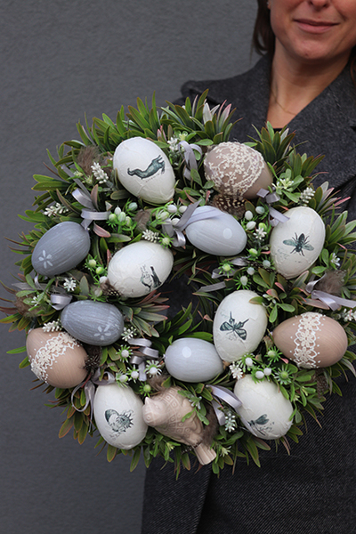 dekoracyjny wianek na drzwi / stroik na stół Spring Moment, śr.34cm